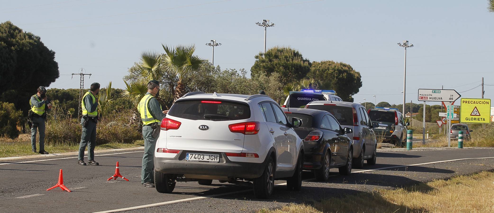 Controles a la entrada de Matalascañas