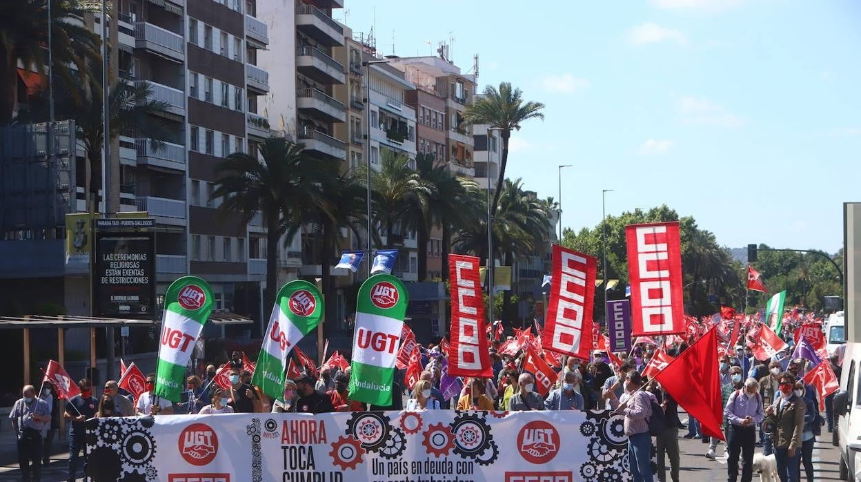 La manifestación del Primero de Mayo en Córdoba, en imágenes