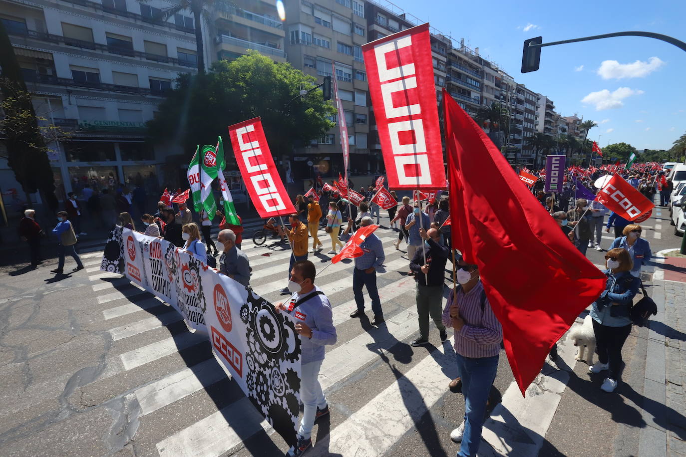 La manifestación del Primero de Mayo en Córdoba, en imágenes