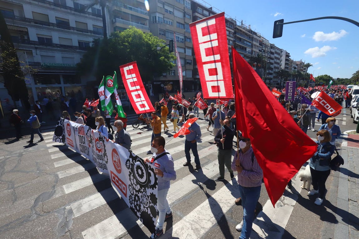 La manifestación del Primero de Mayo en Córdoba, en imágenes