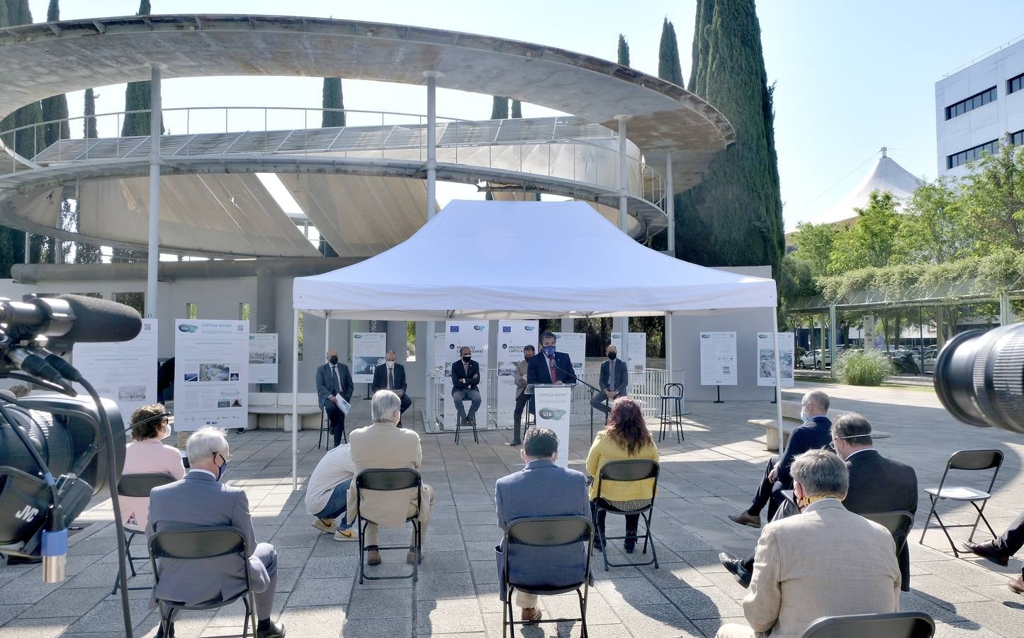 La Cartuja estrenará en un año la plaza Qanat, el oasis contra el calor en Sevilla