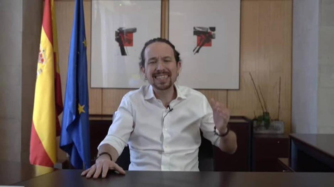 Iglesias anuncia que deja la vicepresidencia para presentarse como candidato a las elecciones madrileñas.. 