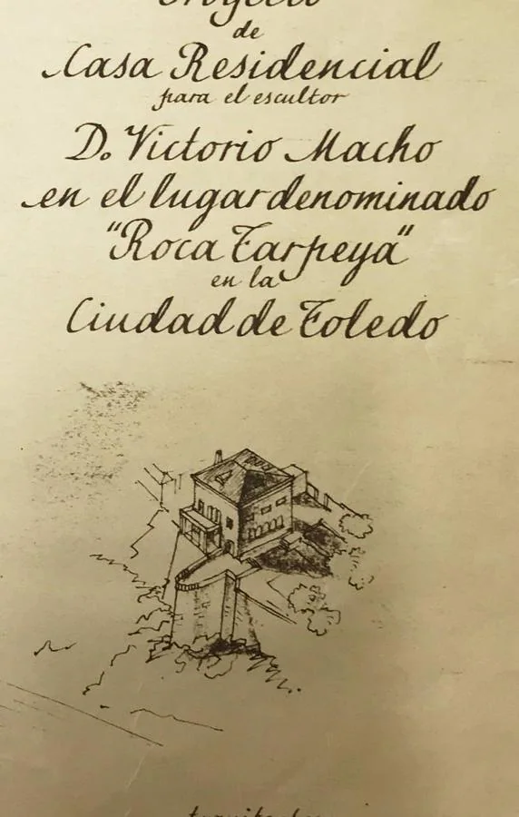 Proyecto de vivienda para Victorio Macho en Roca Tarpeya firmado, en 1953, por Secundino de Zuazo. Archivo Municipal de Toledo. 