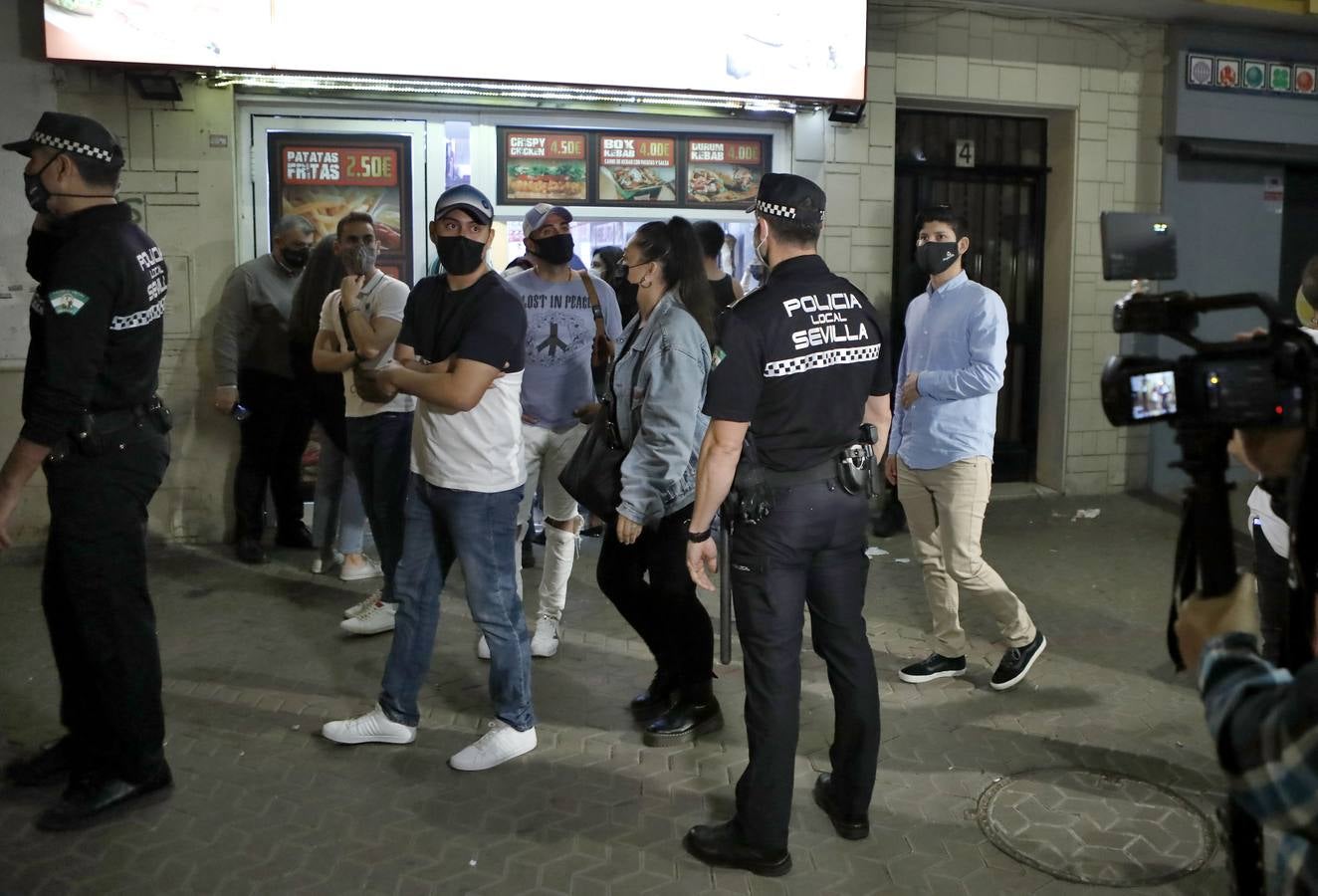 Dispositivo policial en la Alameda