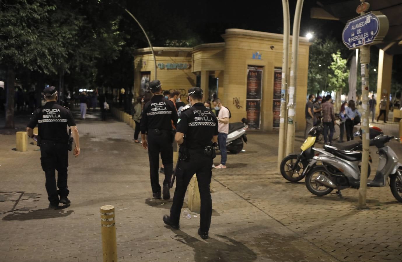 Dispositivo policial en la Alameda