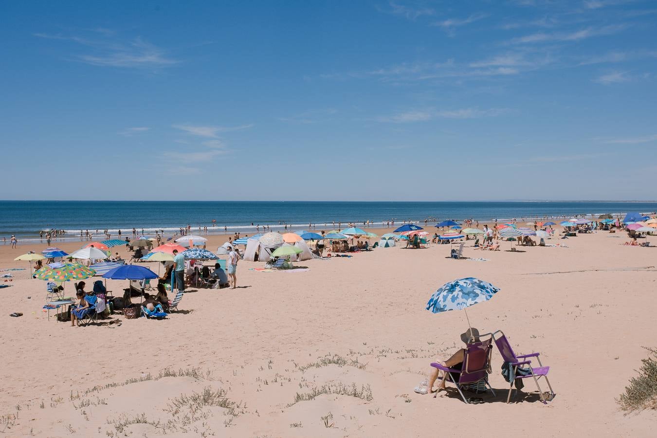 Ambiente en la playa de Punta Umbría