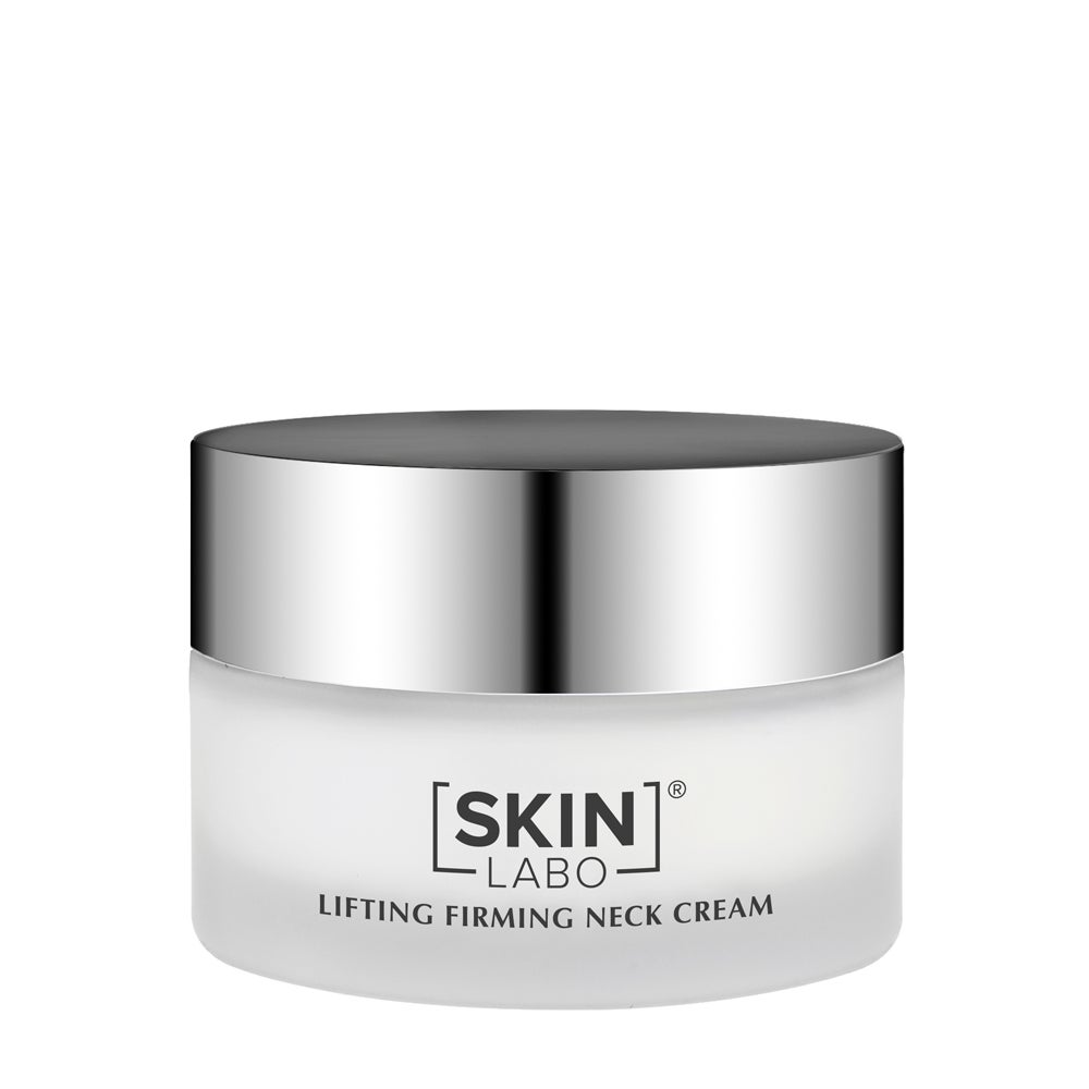 Crema reafirmante para el cuello de Skinlabo. Una fórmula con 7 efectos: tensor, redensificante, anti-arrugas, ultra hidratante, anti-manchas, calmante y efecto ‘make up’ gracias a pigmentos que cubren imperfecciones y controlan los brillos. Su fórmula es natural como aloe vera, bayas de goji, aceite de jojoba, ácido hialurónico y sesalfash. (29 €)