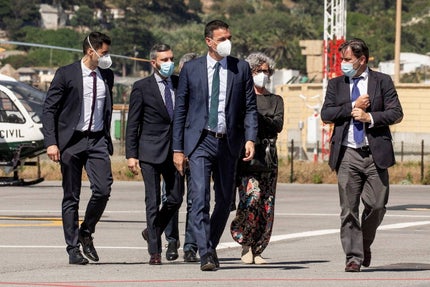 En imágenes: Pedro Sánchez abucheado en su llegada a Ceuta