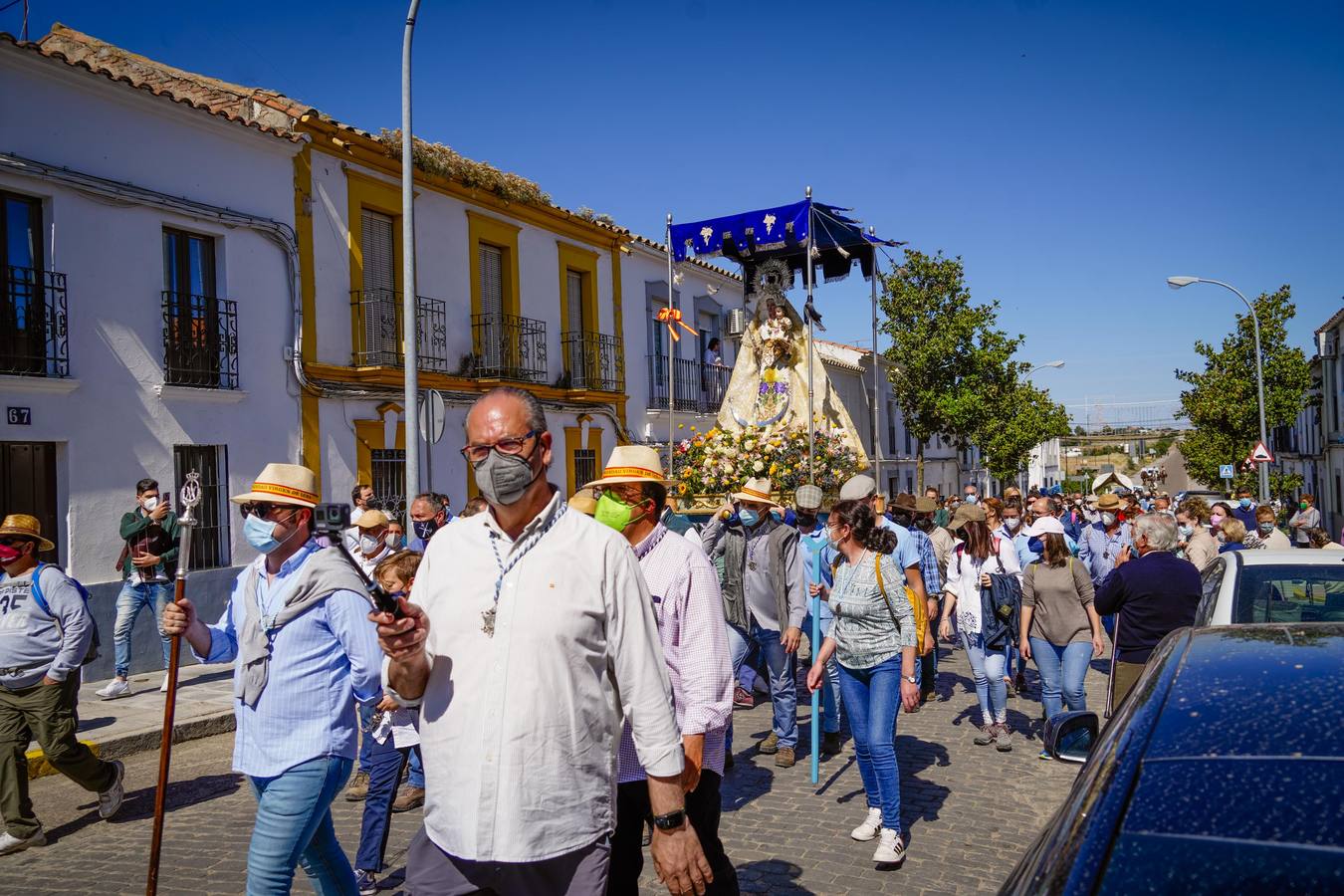 La llegada de la Virgen de Luna a Villanueva de Córdoba, en imágenes