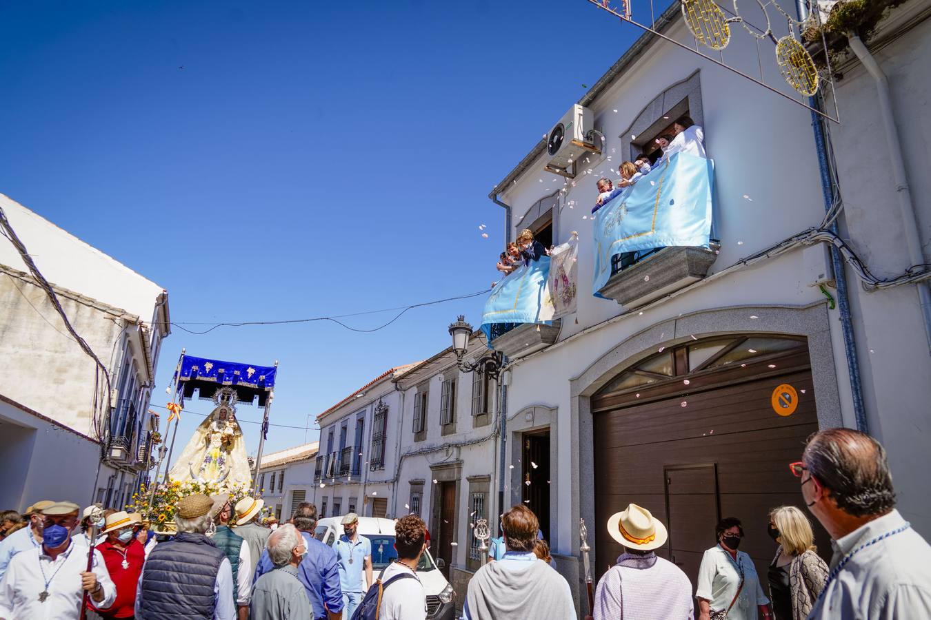 La llegada de la Virgen de Luna a Villanueva de Córdoba, en imágenes