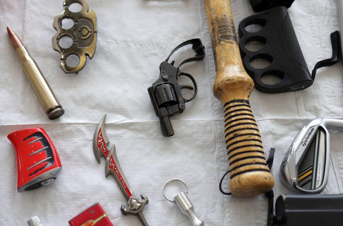 Las personas abandonaron voluntariamente las armas con las que viajaban en los puntos de control del TSA. 