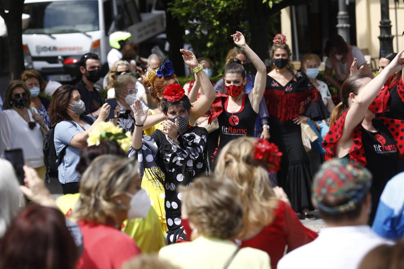 La concentración de mujeres de flamenca en Córdoba, en imágenes