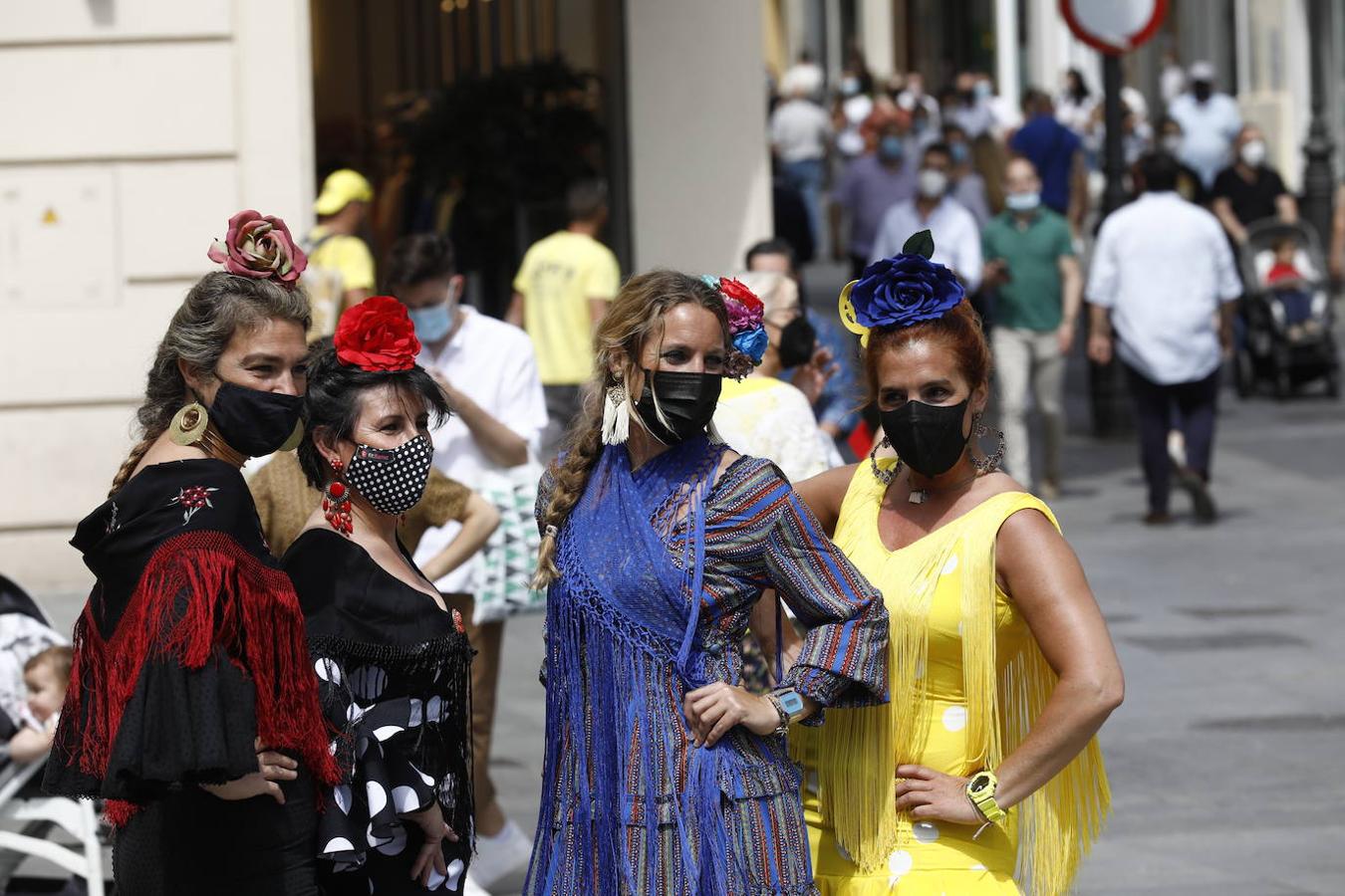 La concentración de mujeres de flamenca en Córdoba, en imágenes