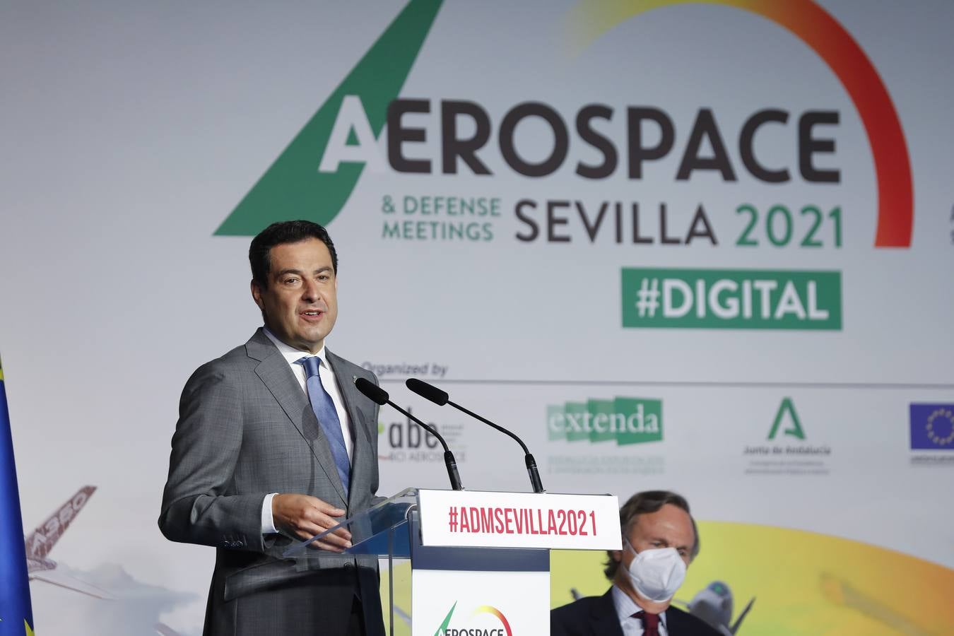 Juanma Moreno inaugura Aerospace and Defense Meetings-ADM Sevilla 2021