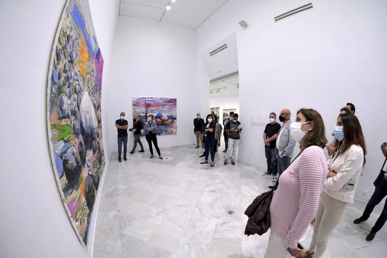 Inauguración de la muestra 'Experimentos con el paisaje' de Abraham Lacalle en el CAAC