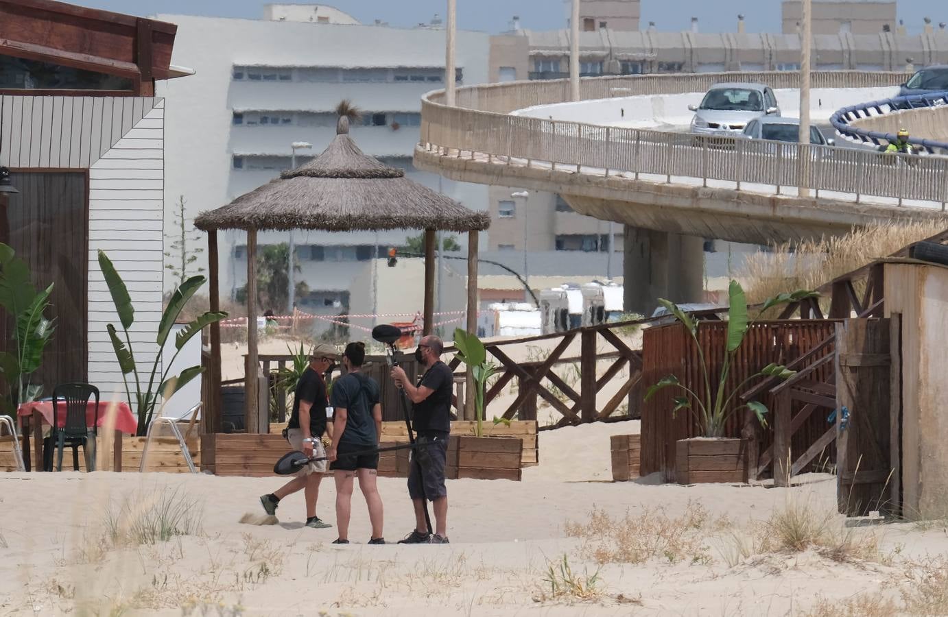 Fotos: Rodaje de &#039;La maniobra de la tortuga&#039; en la playa de Cortadura de Cádiz