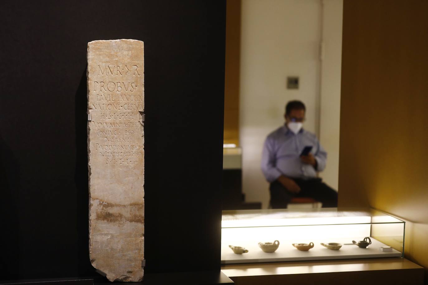 Estela dedicada a Probus en el Museo Arqueológico de Córdoba