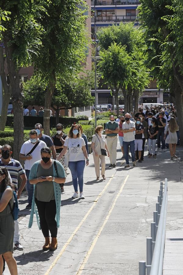 Vacunación en el centro habilitado en la Facultad de Matemáticas de Sevilla