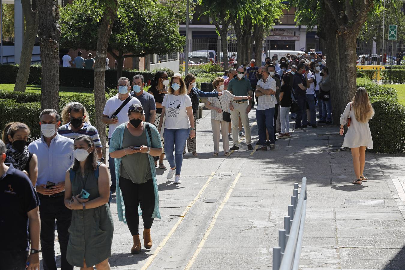 Vacunación en el centro habilitado en la Facultad de Matemáticas de Sevilla