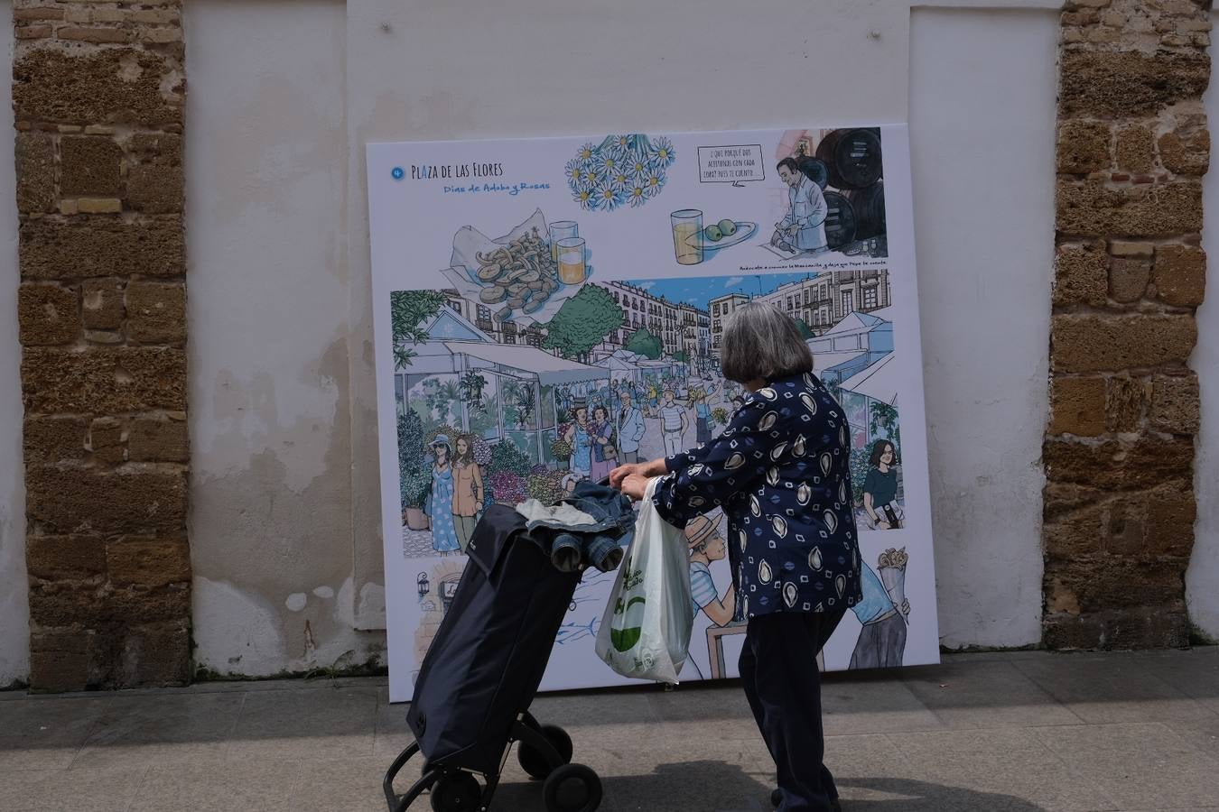 La exposición ‘Cádiz a los cuatro vientos’, de Arturo Redondo, ya se puede visitar en los exteriores del Mercado Central de Abastos