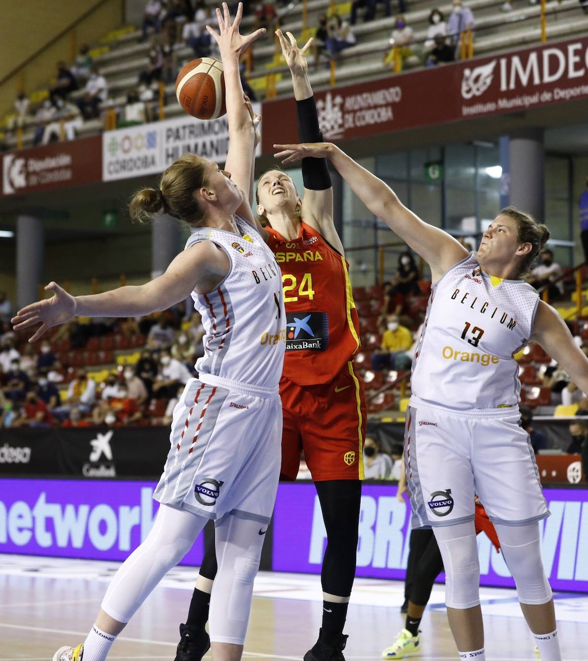 Las mejores imágenes del partido de baloncesto España-Bélgica en Córdoba