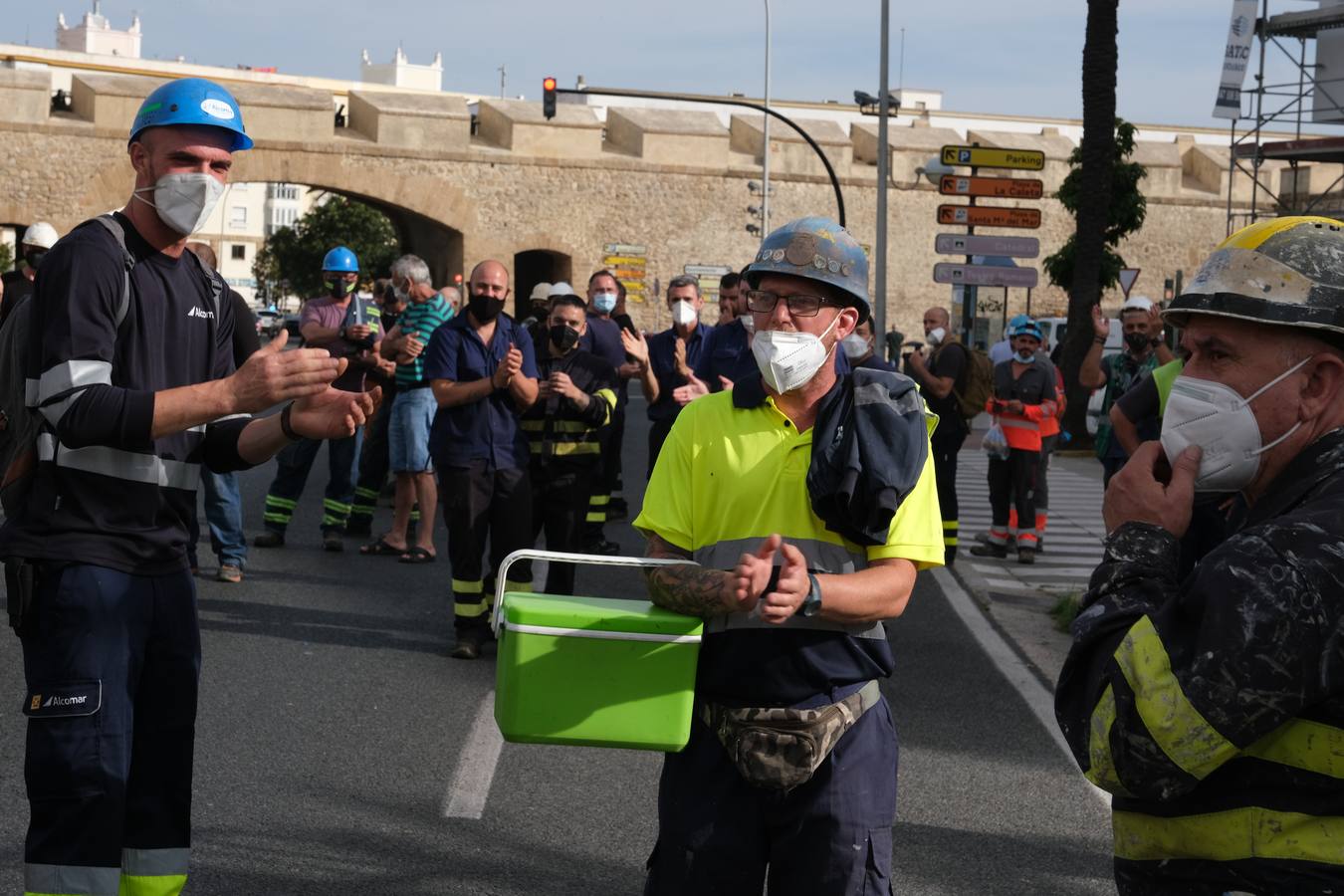 Los trabajadores de Navantia piden carga de trabajo para el astillero gaditano