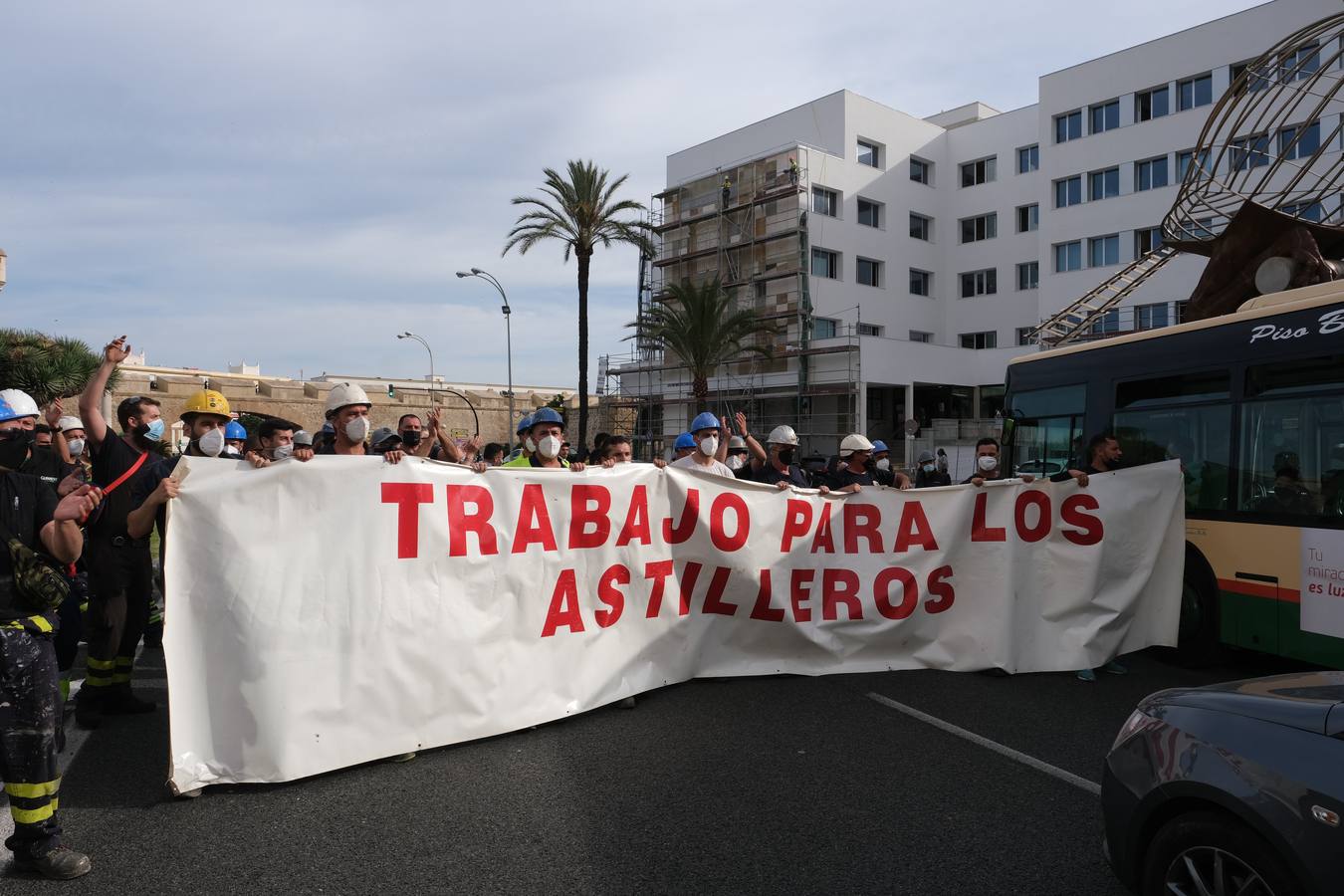 Los trabajadores de Navantia piden carga de trabajo para el astillero gaditano