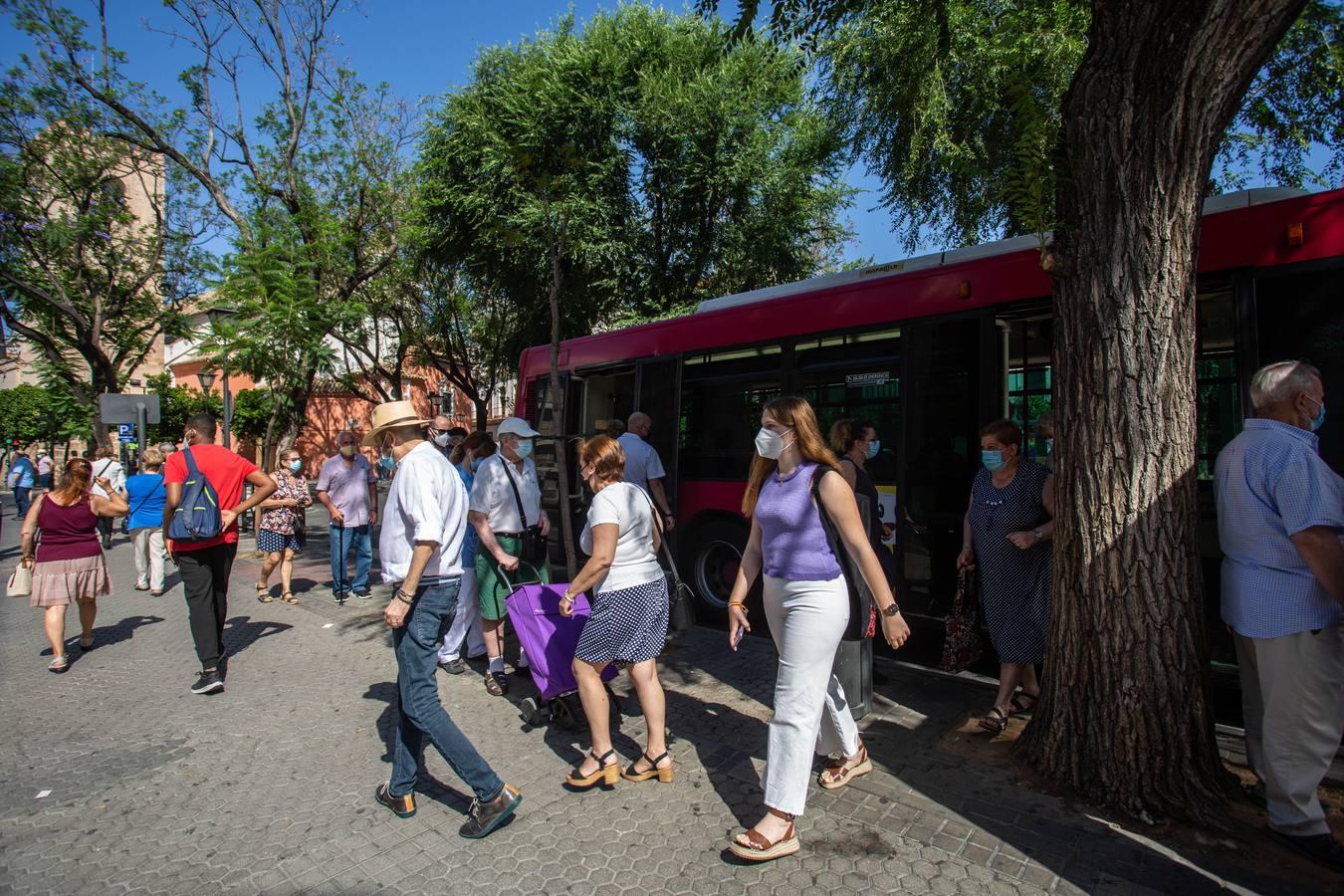 La huelga de Tussam en Sevilla apenas afecta a los usuarios: algunas colas y esperas un poco más largas