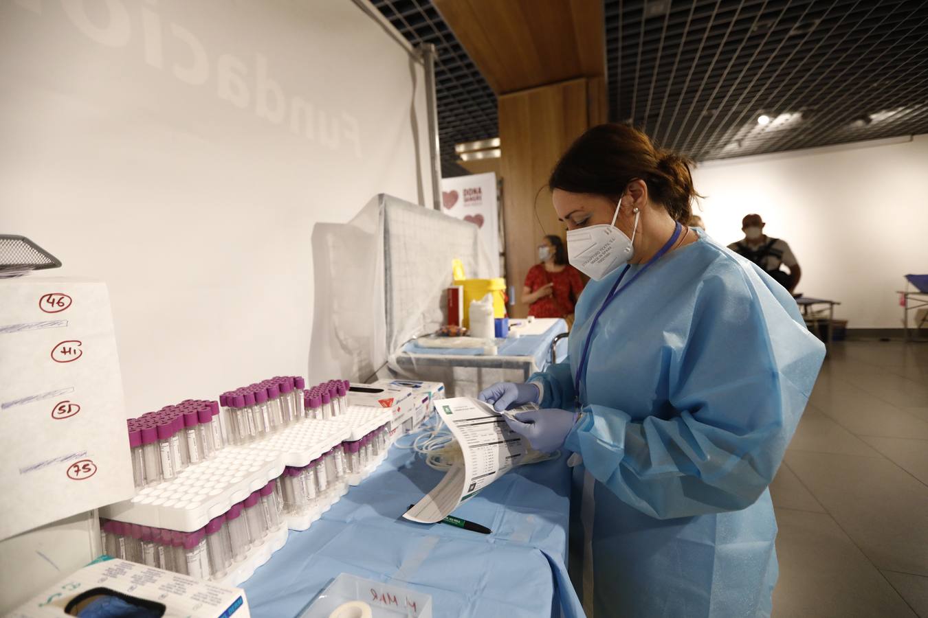 La donación de sangre en la Fundación Cajasol de Córdoba, en imágenes