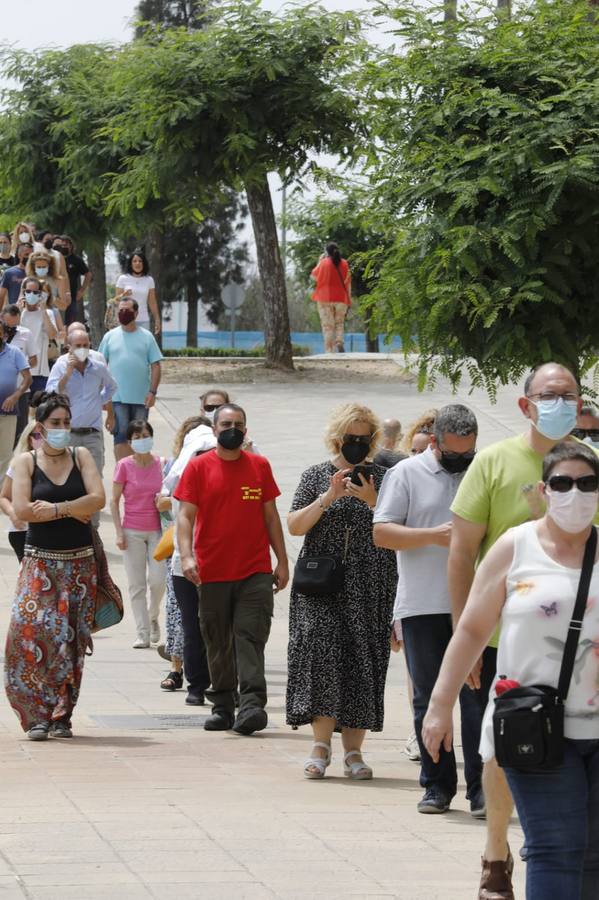 Vacunación en el estadio de la Cartuja de Sevilla