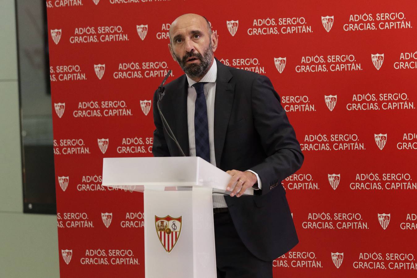 Acto de despedida de Escudero del Sevilla FC en el Sánchez-Pizjuán