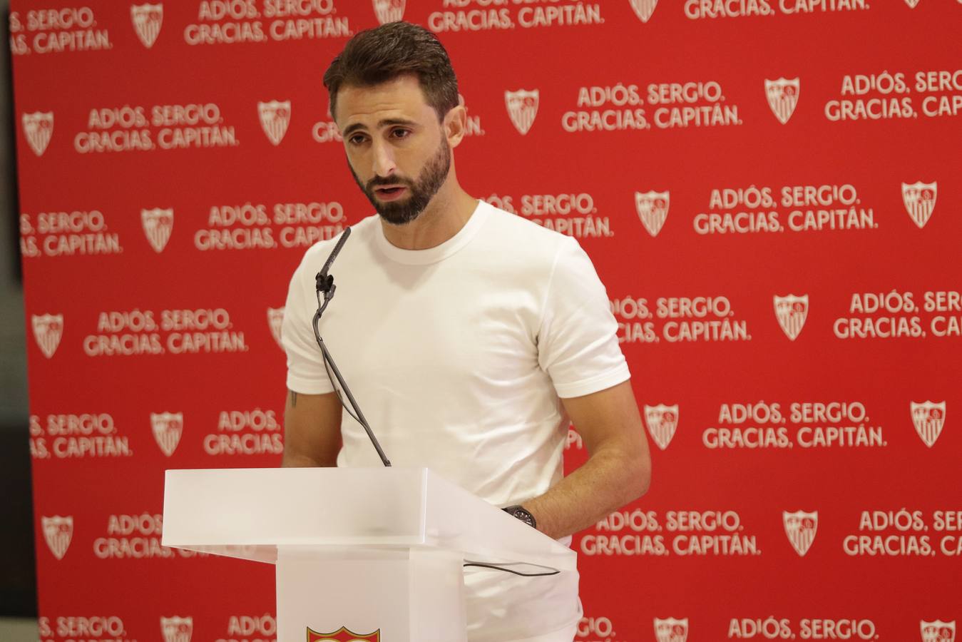 Acto de despedida de Escudero del Sevilla FC en el Sánchez-Pizjuán