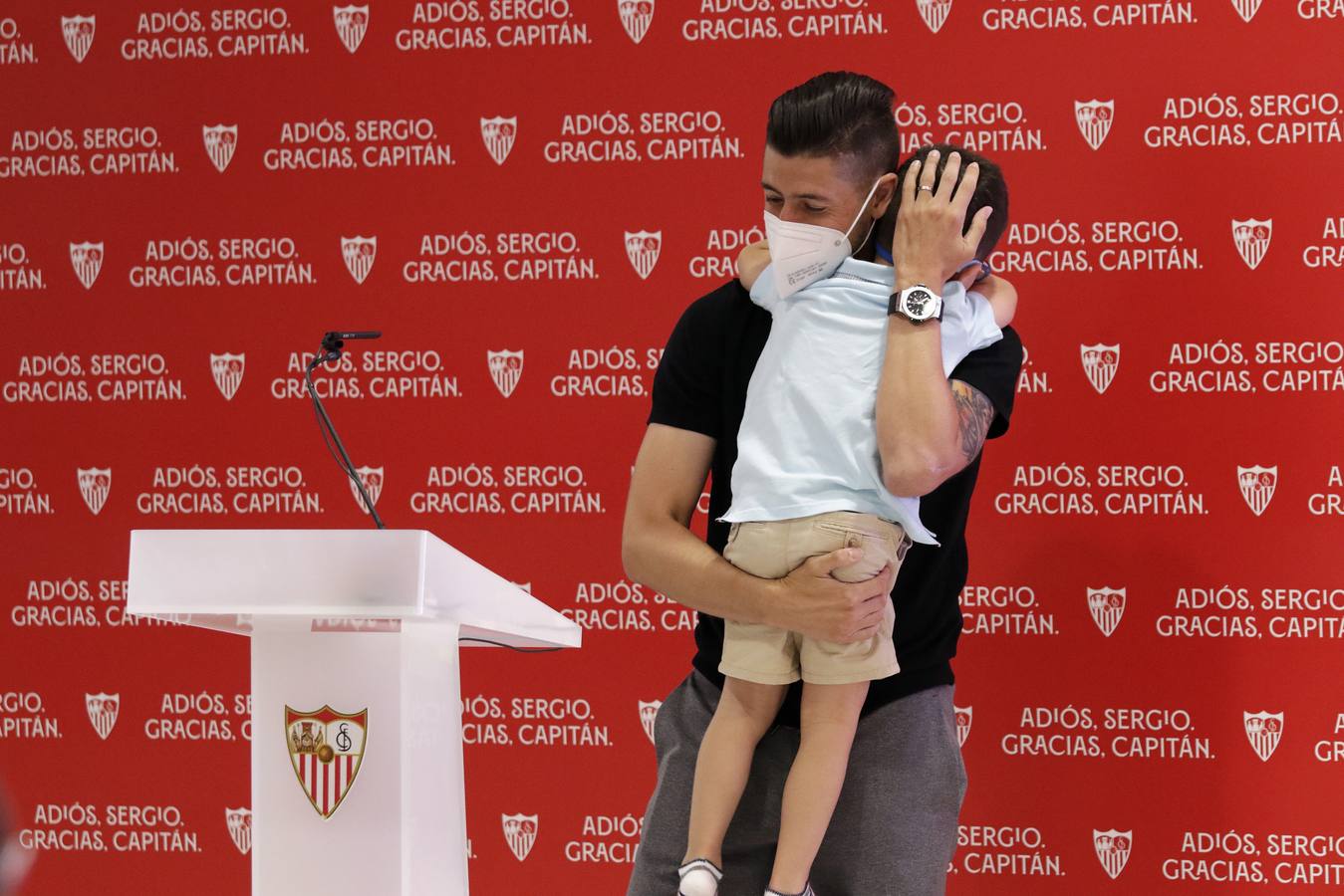 Acto de despedida de Escudero del Sevilla FC en el Sánchez-Pizjuán