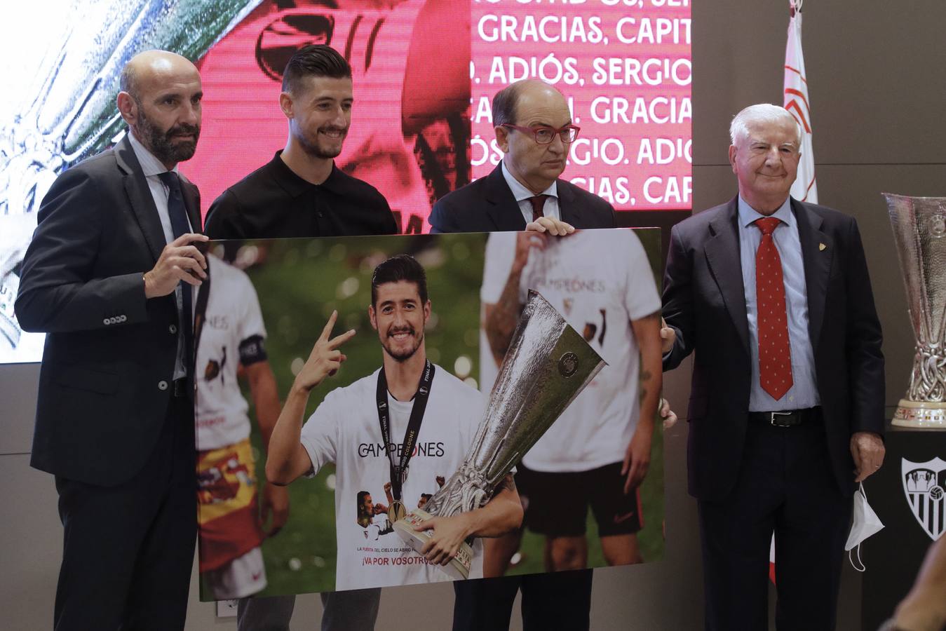 Acto de despedida de Escudero del Sevilla FC en el Sánchez-Pizjuán