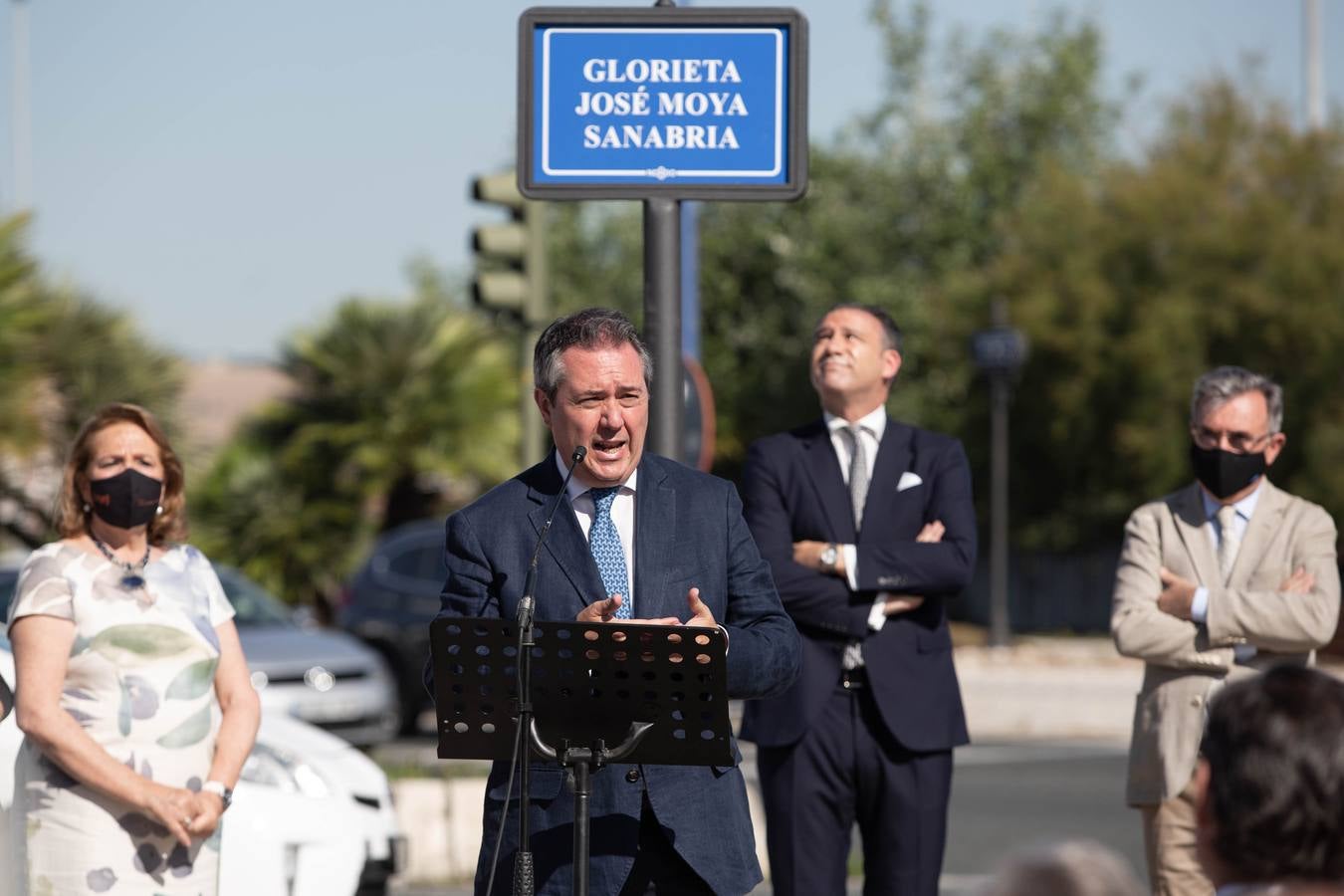 Inauguración de la glorieta dedicada a José Moya Sanabria