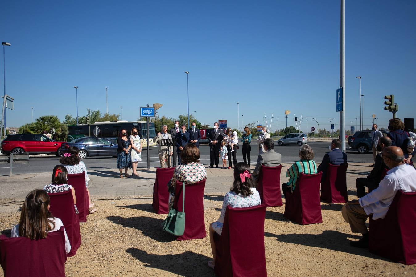 Inauguración de la glorieta dedicada a José Moya Sanabria