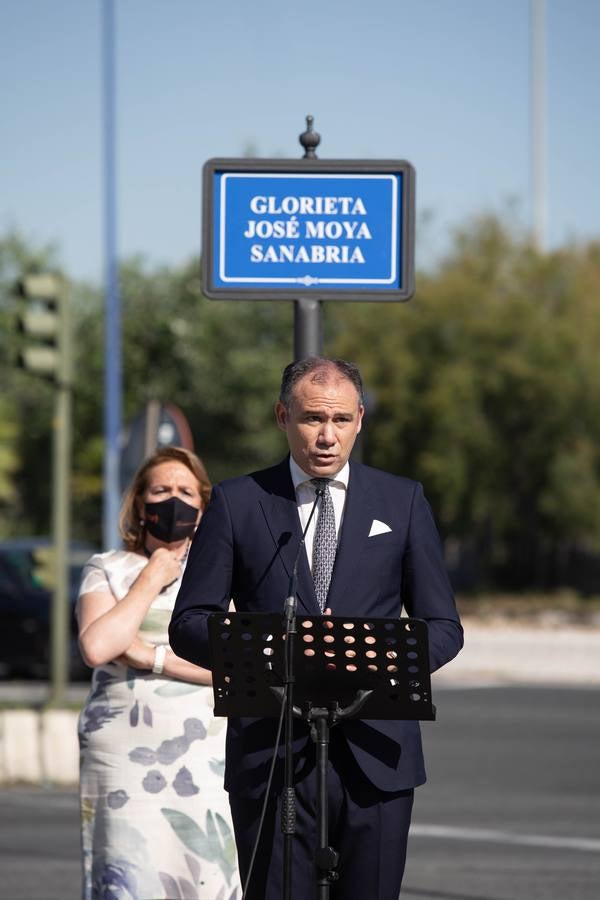 Inauguración de la glorieta dedicada a José Moya Sanabria