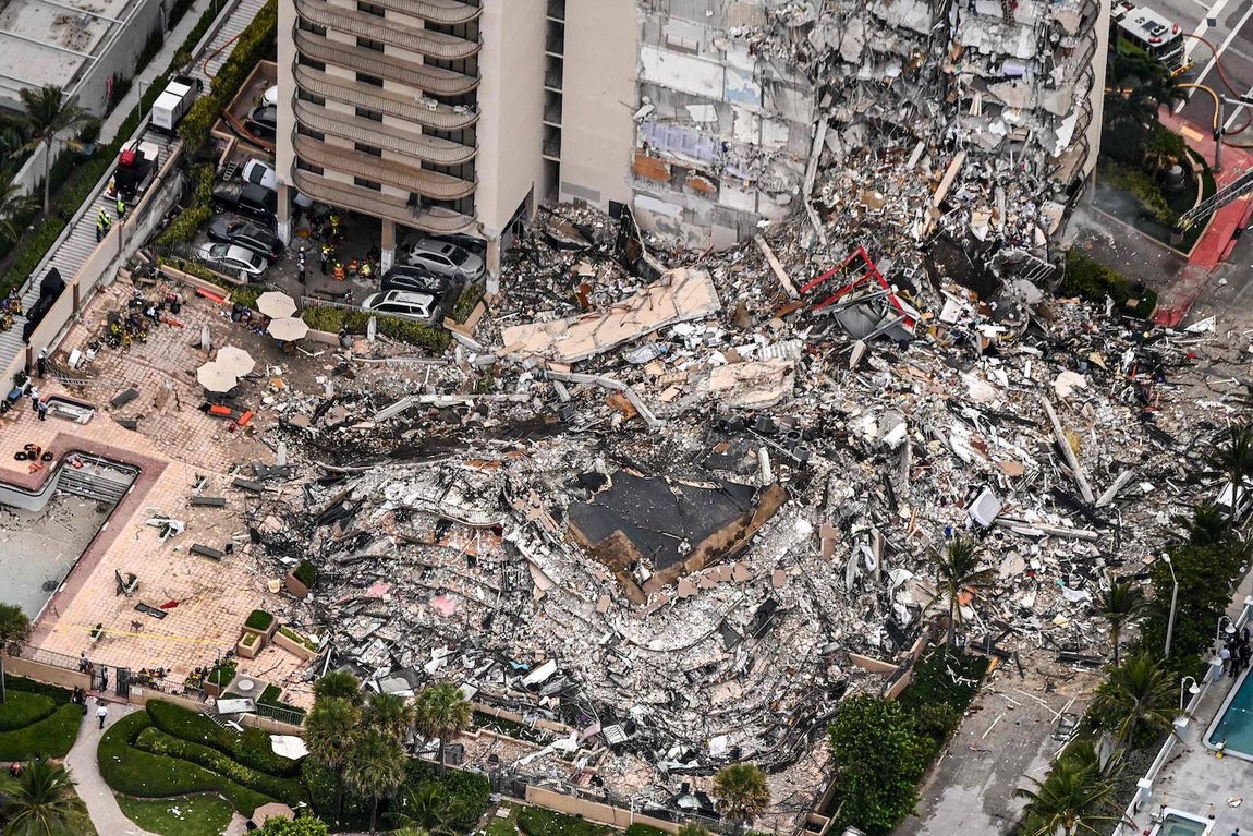 Continúa la búsqueda de 159 desaparecidos en el derrumbe de un edificio en Miami