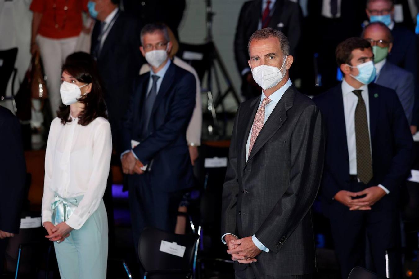 El rey Felipe durante el homenaje organizado por la Asociación Mundial de Juristas a la jueza estadounidense Ruth Bader en reconocimiento a su compromiso con la defensa del Estado de derecho. 