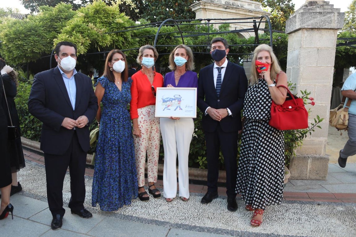 Curro martinez, Maria Jesús Herencia, Reyes Domecq, Isabel Domecq, Juan Marín y Josefa Díaz. 