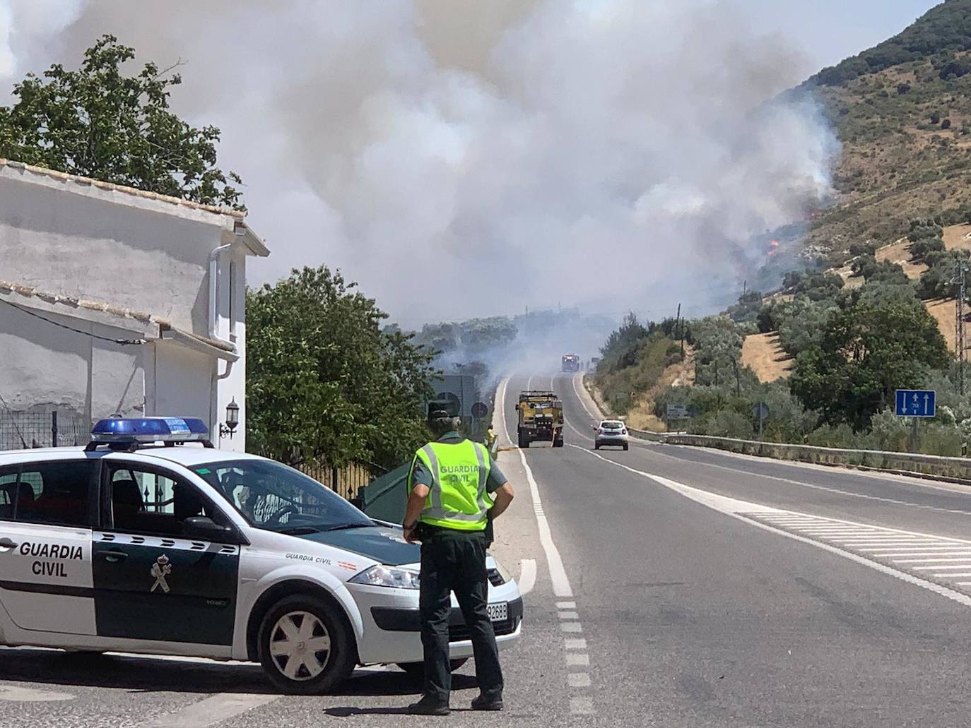 El incendio forestal en la Sierra de Cabra, en imágenes