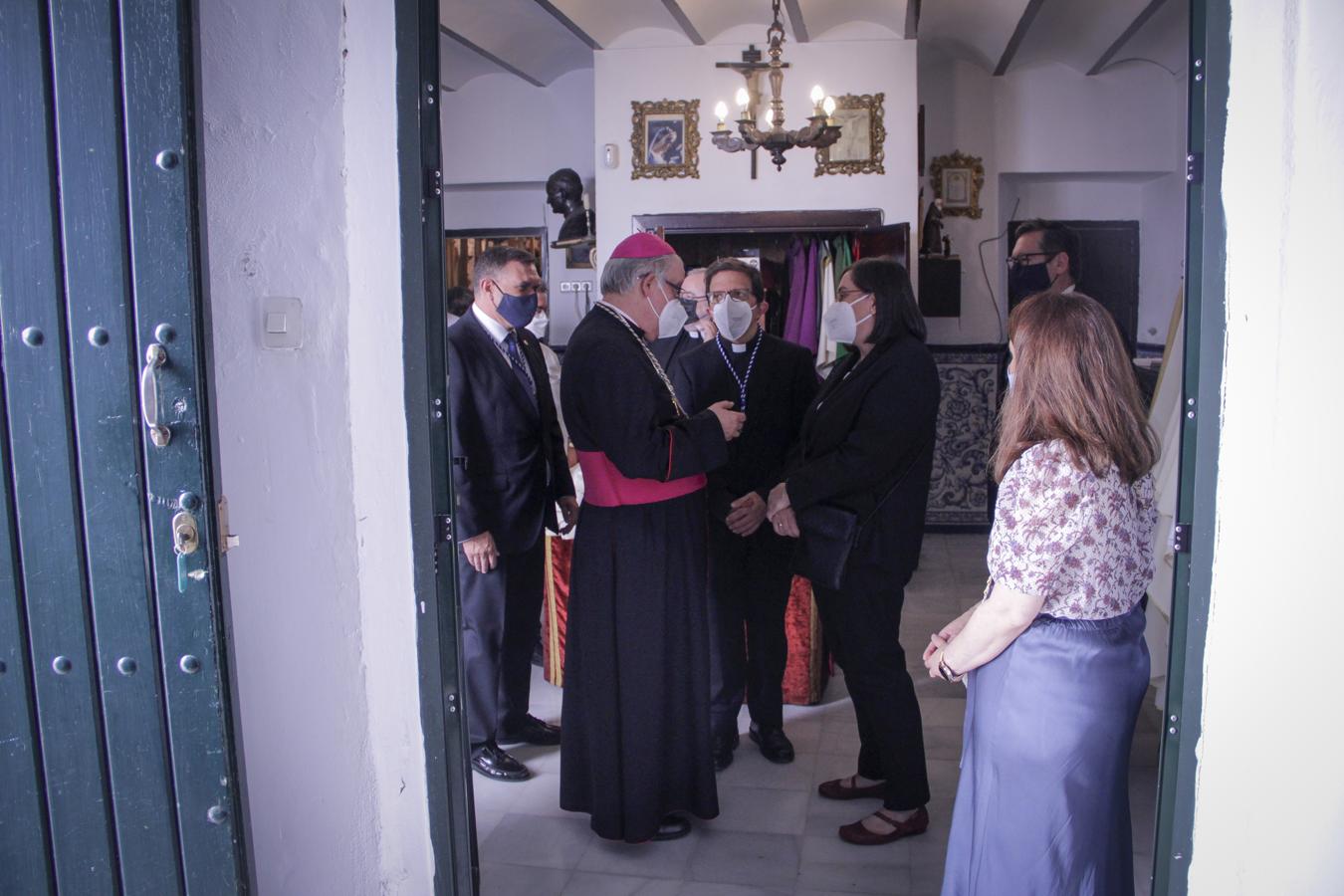 Saiz Meneses durante la función de la Virgen de los Ángeles de los Negritos