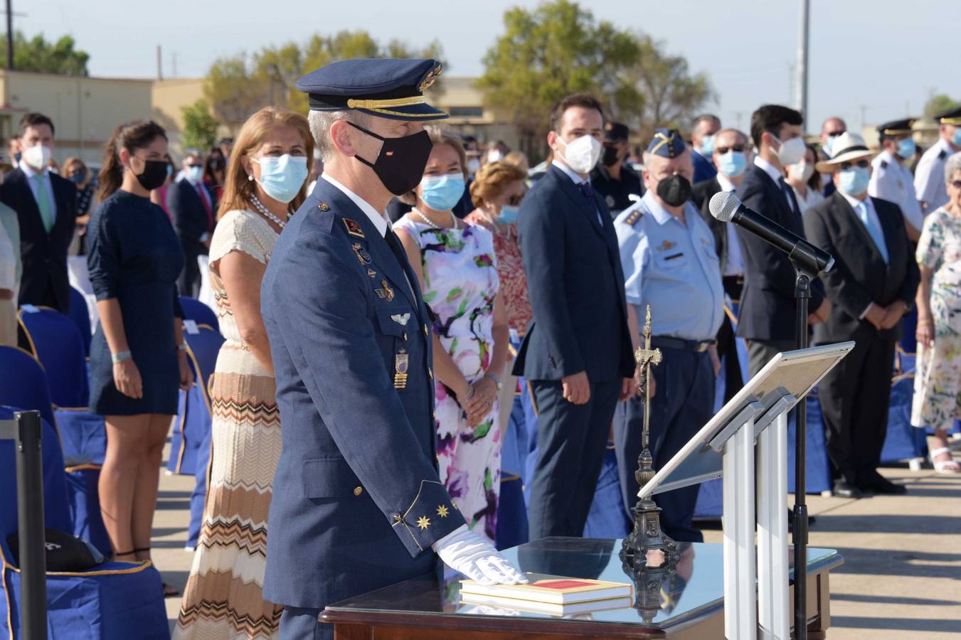 En imágenes, la toma de posesión del nuevo jefe de la base aérea de Morón