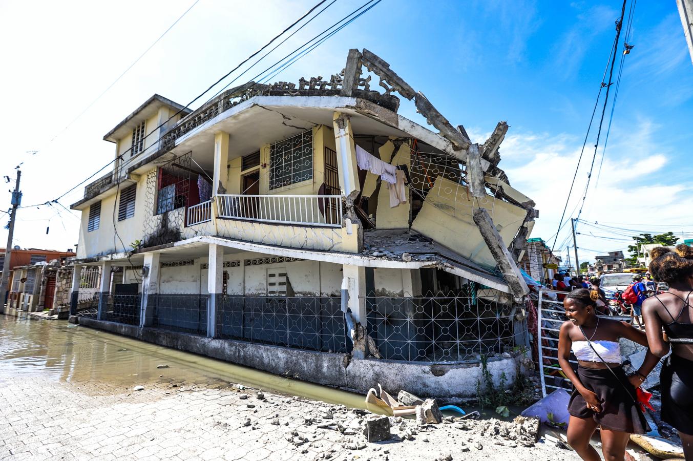 Algunas construcciones no pudieron aguantar el temblor. 