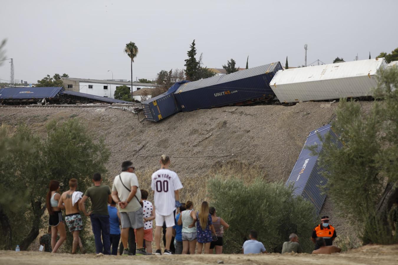 El descarrilamiento del tren en Montoro, en imágenes