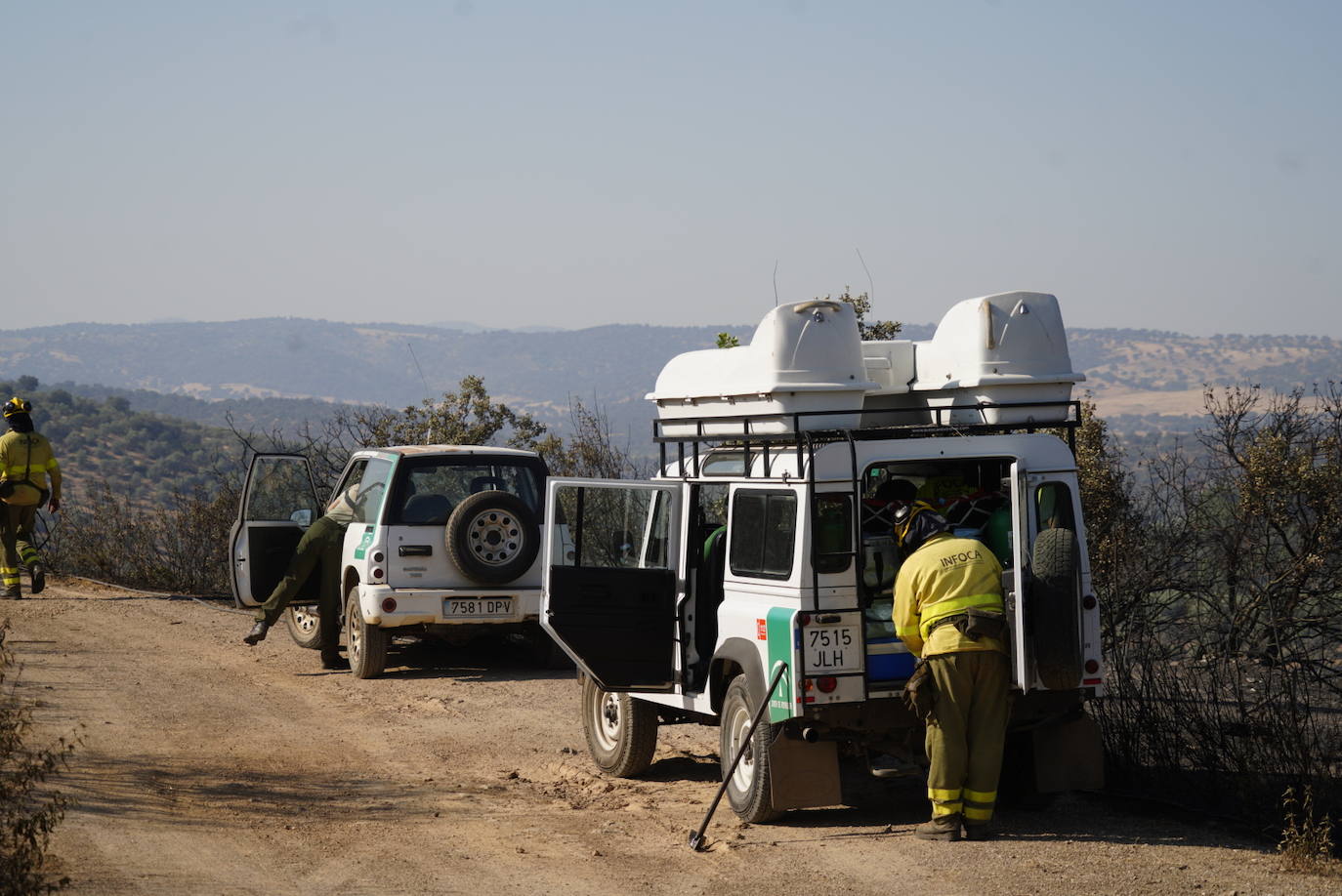 El incendio forestal de Alcaracejos, en imágenes