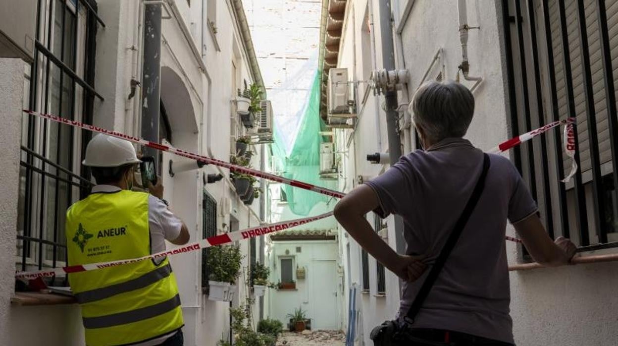 Las imágenes del derrumbe de la fachada de Chamberí