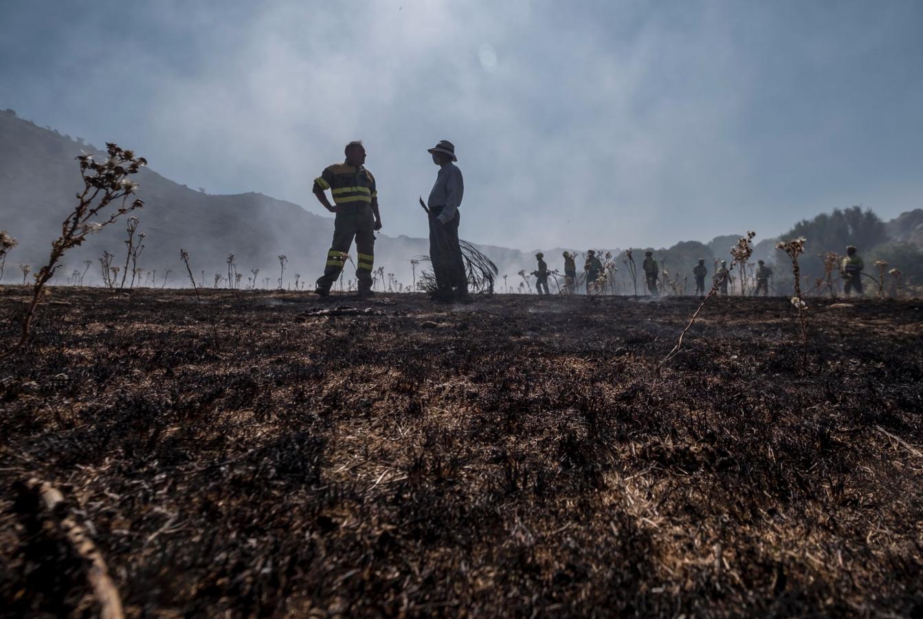 Cuadrilla de bomberos en Riofrío