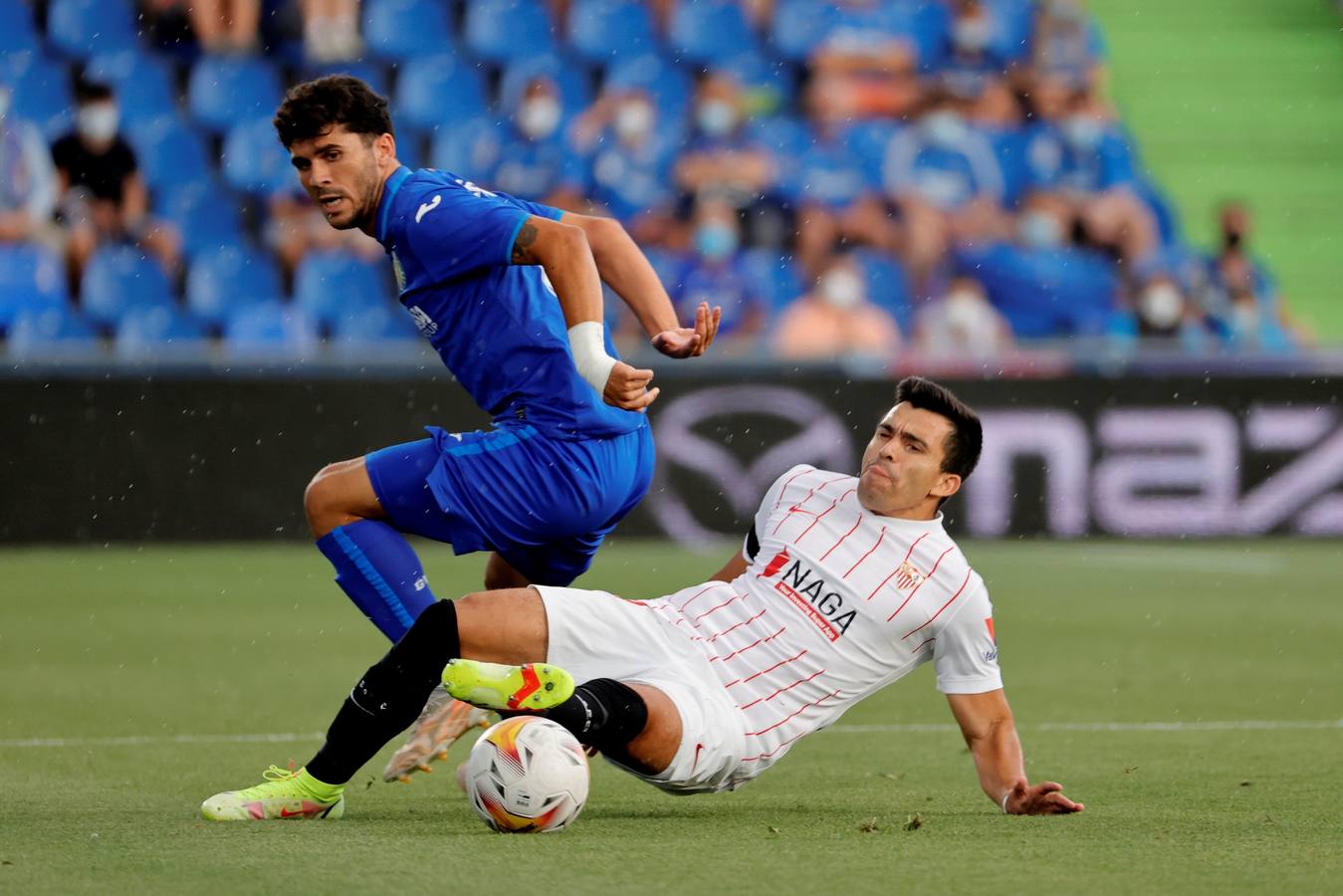 Partido ﻿entre el Getafe y El Sevilla disputado en el Coliseum Alfonso Pérez