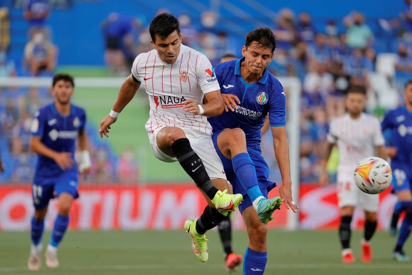 Partido ﻿entre el Getafe y El Sevilla disputado en el Coliseum Alfonso Pérez